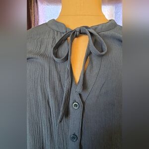 Torrid Crinkle Gauze Button Front Peasant